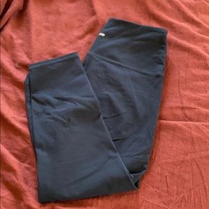 7/8 plain black leggings